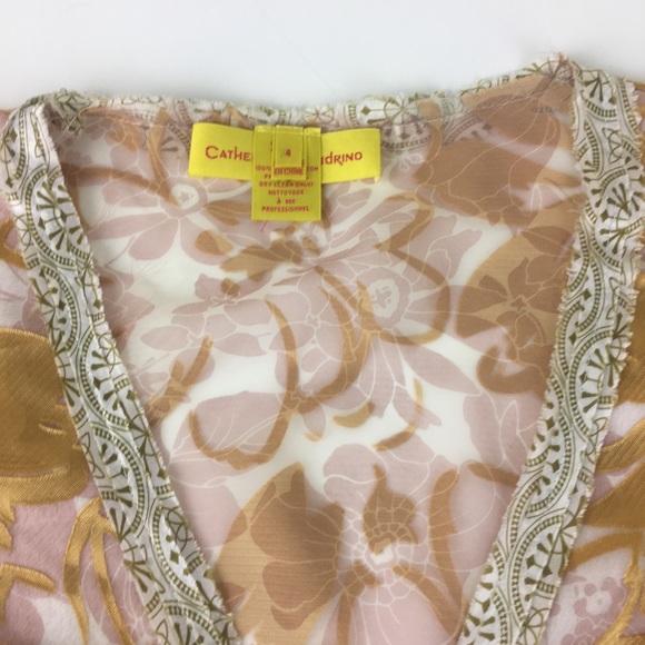 Anthro Catherine Malandrino burnout lace empire top S XS - Picture 2 of 9